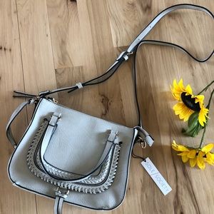 Sole Society Small Crossbody Bag in Cream/Ecru